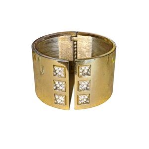 Vintage VS Limited Edition Gold-Tone Studded Bracelet w/ Diamond Accents